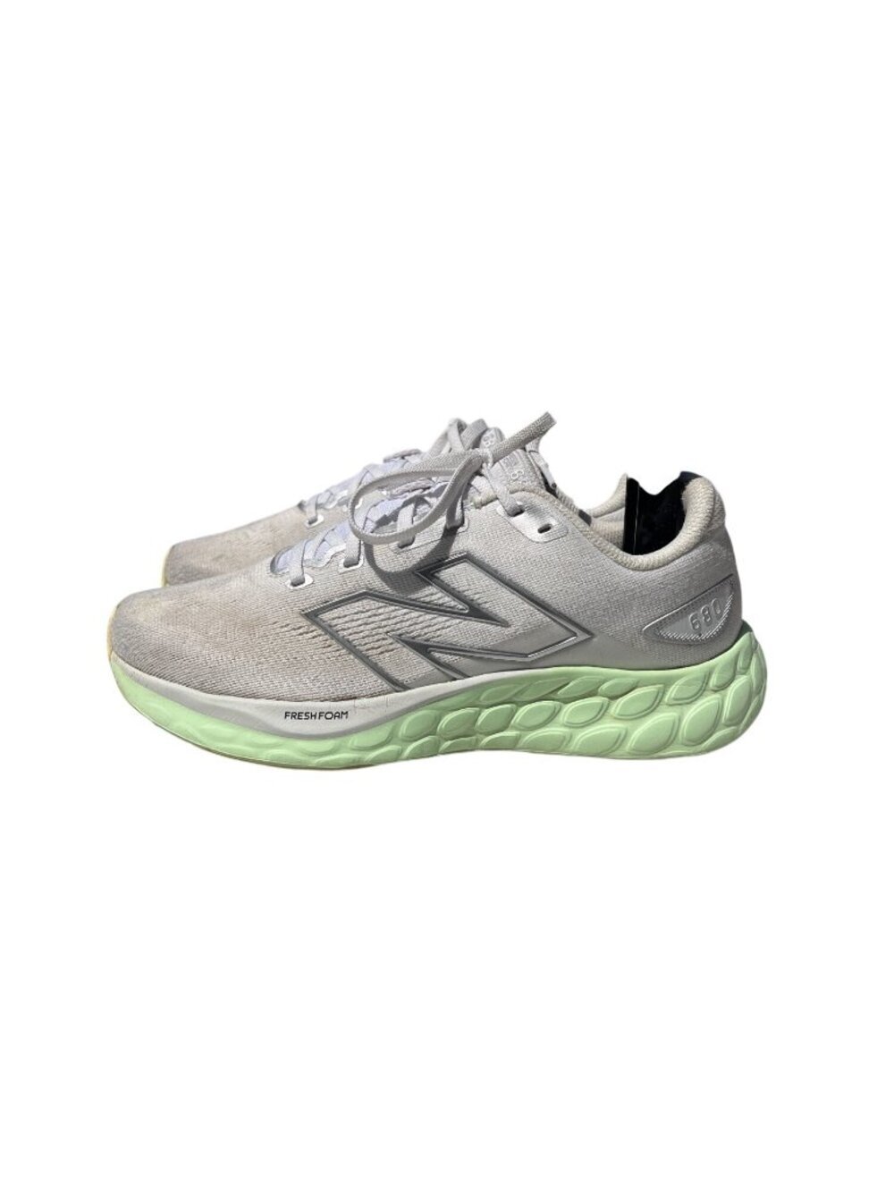 New Balance Fresh Foam 680 V7 Mens Running Shoes Beige & Green Size 11 Pre-Owned